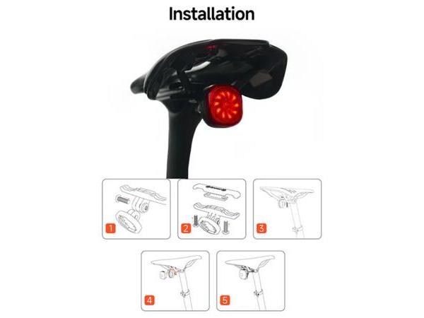 iGPSPORT TL50 ECLAIRAGE VELO USB ARRIERE LED - AVEC CAPTEUR DE FREINAGE