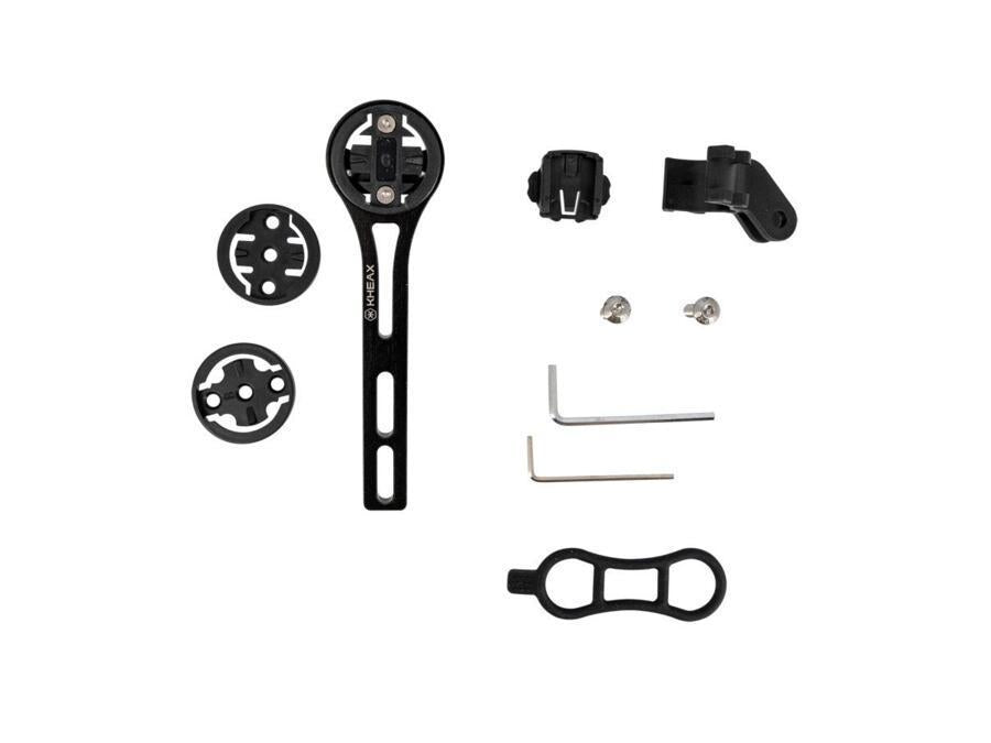 SUPPORT CINTRE INTEGRE KHEAX ALU NOIR COMPATIBLE GARMIN / BRYTON / WAHOO / IGPSPORT / GOPRO