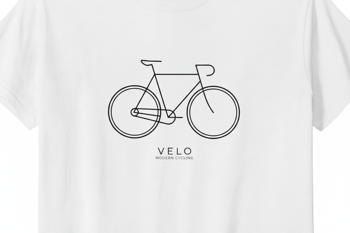 dessin tee-shirt avec dessin simple vélo